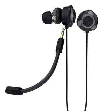 Auricular De Boton Gaming Gxt 406 Pine Multiplataforma Negro Trust Estuche Protector/ Micrófono De Brazo Extraible