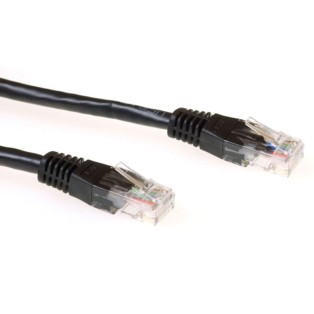 Act Zwarte 1 Meter Utp Cat6 Cable De Red Met Rj45 Connectoren