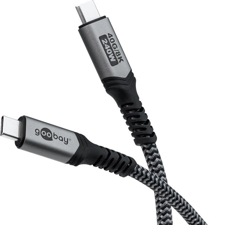 EAN 4040849742118 - Goobay 74211 cable USB 1 m USB C Negro, Gris imagen 1