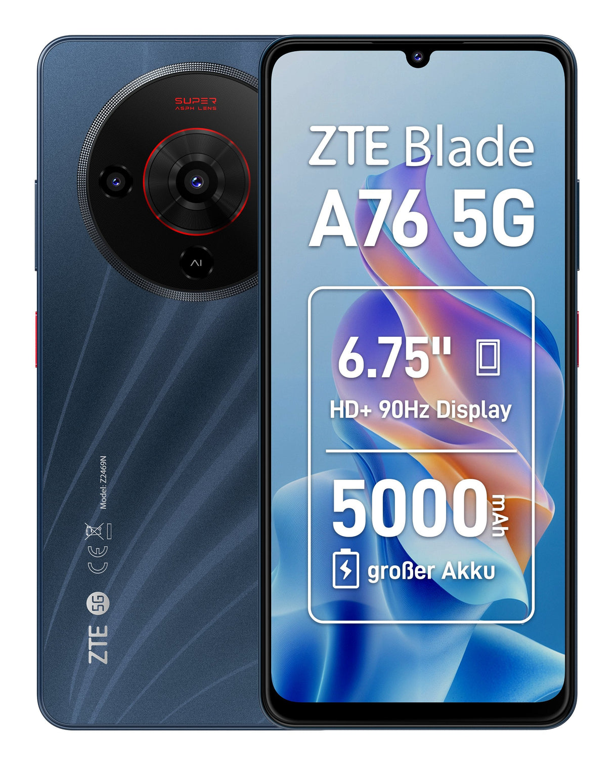 Mobile Phone Blade A76 5g/4/128gb Black Zte