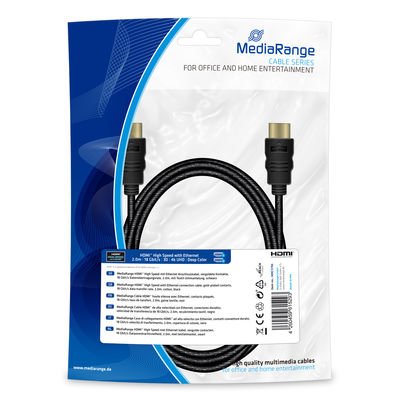 Cable  Mediarange Mrcs196 Hdmi 2 M Hdmi Tipo A (Estándar) Negro