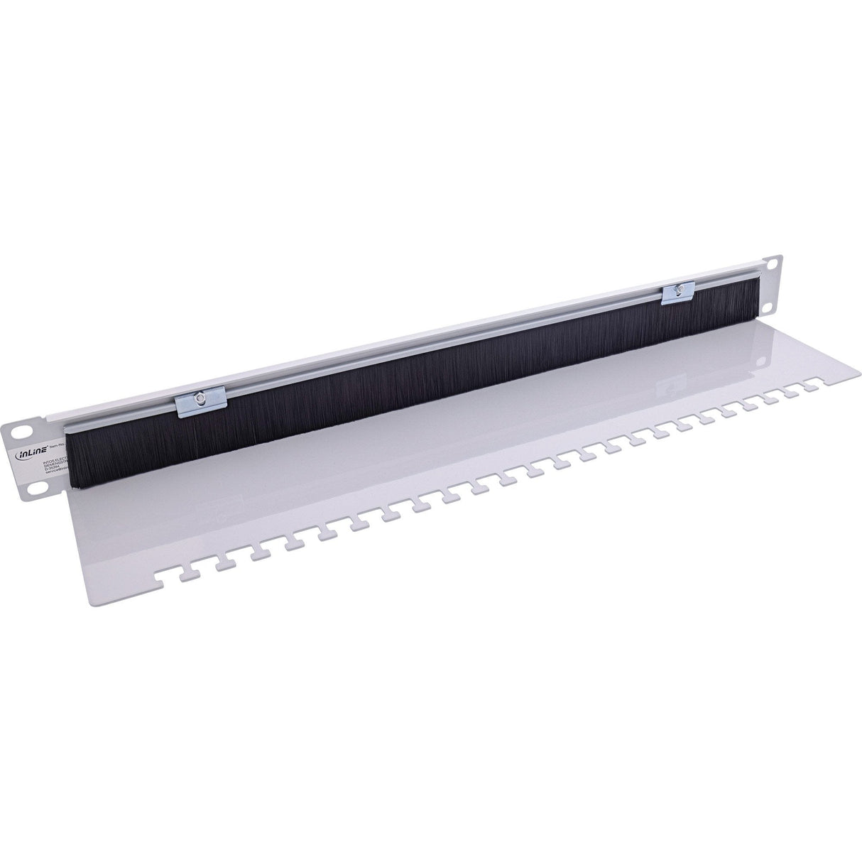 Inline® 19 Cable Entry Plate With Brush And Cable Strip, 1u, Ral 7035