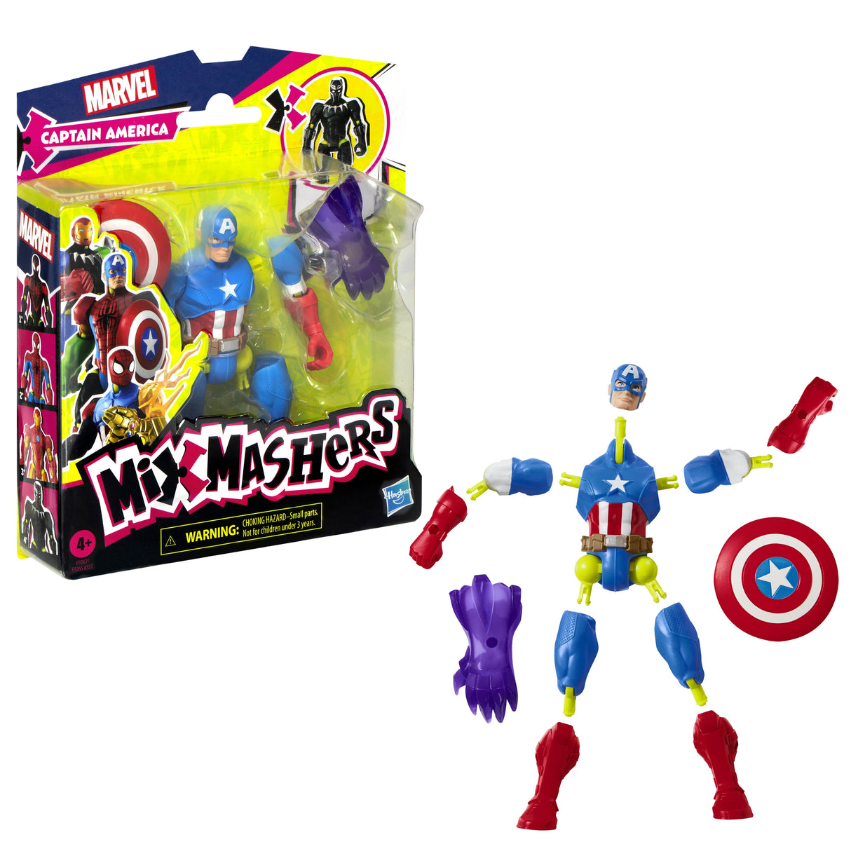 Figura Capitan America Mix Mashers Marvel 12cm