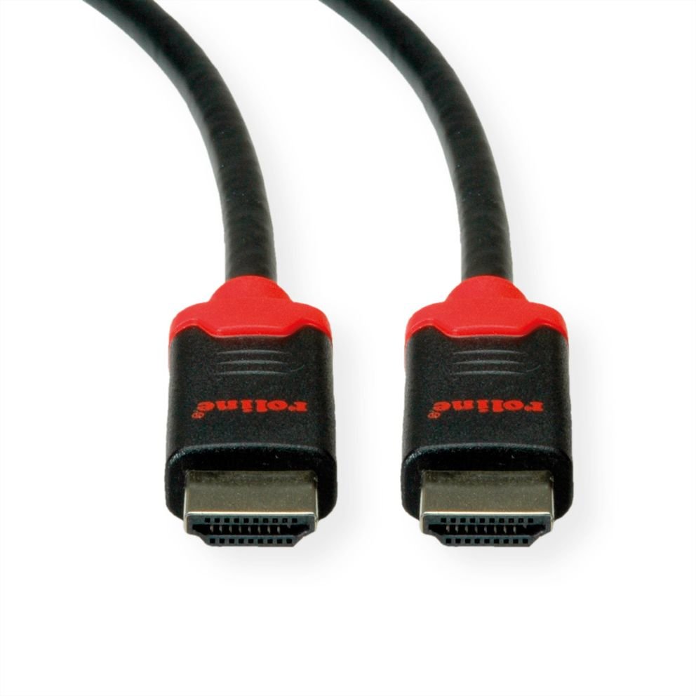Roline 10k Hdmi Ultra High Speed Cable, St St, Schwarz, 5 M