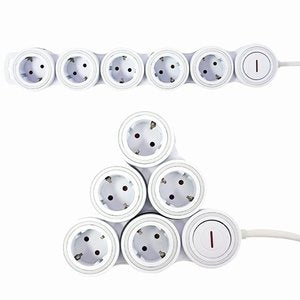 Rev Multiple Socket Outlet Supraflex White Regleta