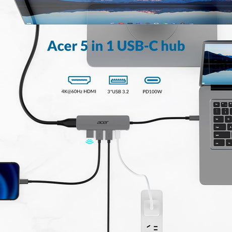 EAN 4712842946762 - Acer 5in1 Type C Dongle Alámbrico USB 3.2 Gen 1 (3.1 Gen 1) Type-C Plata imagen 3