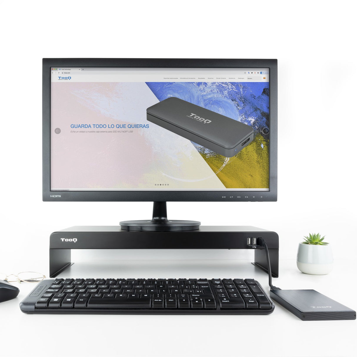EAN 8433281010253 - TooQ TQMR0124 soporte para monitor Escritorio Negro imagen 5