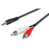 Techly 504402 Cable Audio Stereo Jack 3.5mm To 2x Rca M M 50cm