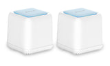Talius Sistema Wifi Mesh Pack 2 Dispositivos Ac 1200 Gigalan Dual Band - Sensor Tactil - 1x Lan, 1x Wan - Color Blanco/Azul