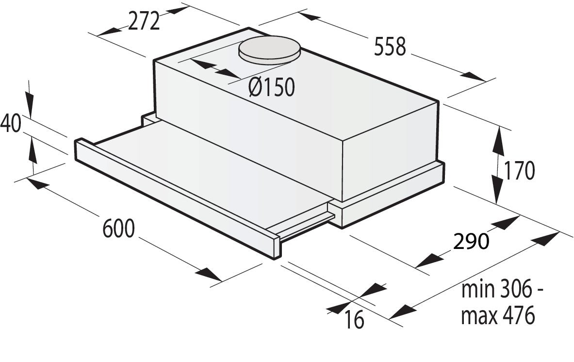 EAN 3838782388446 - Gorenje TH62E4X Semintegrada (extraíble) Acero inoxidable 450 m³/h imagen 1
