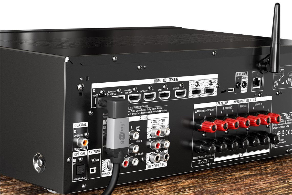 Hdmi/Hdmi Angled Adaptor, Black - Hdmi A-Plug > Hdmi A-J