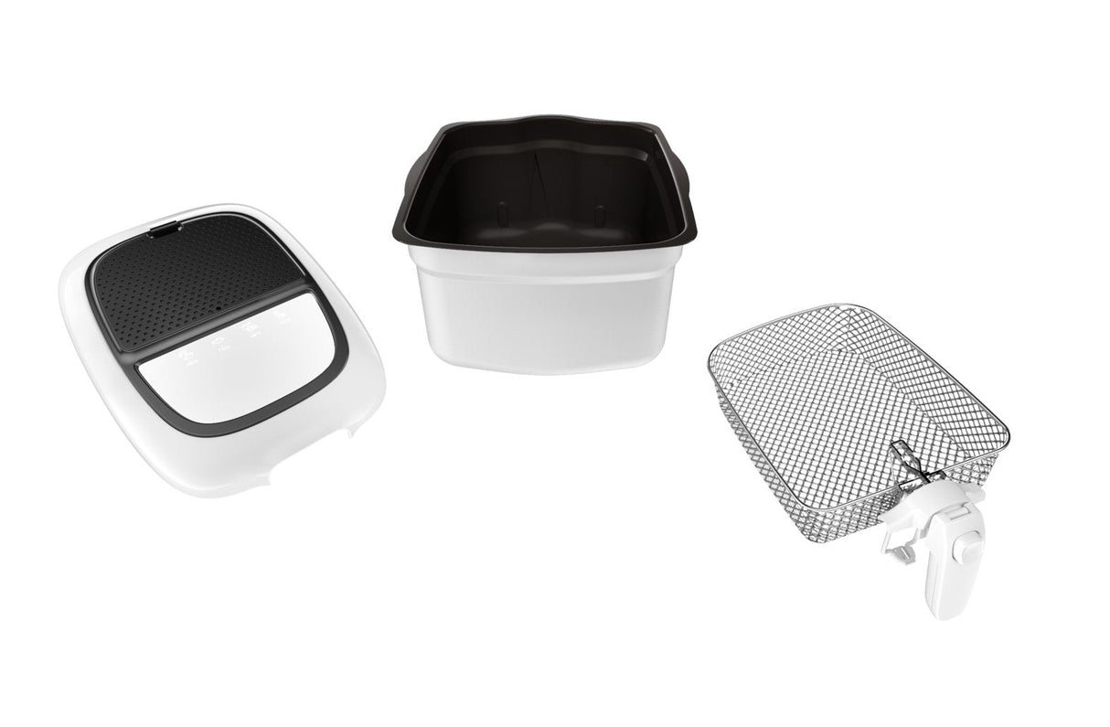 Freidora Tefal Super Uno Fr3140,  Blanco/Negro, Con Temporizador Fr3140
