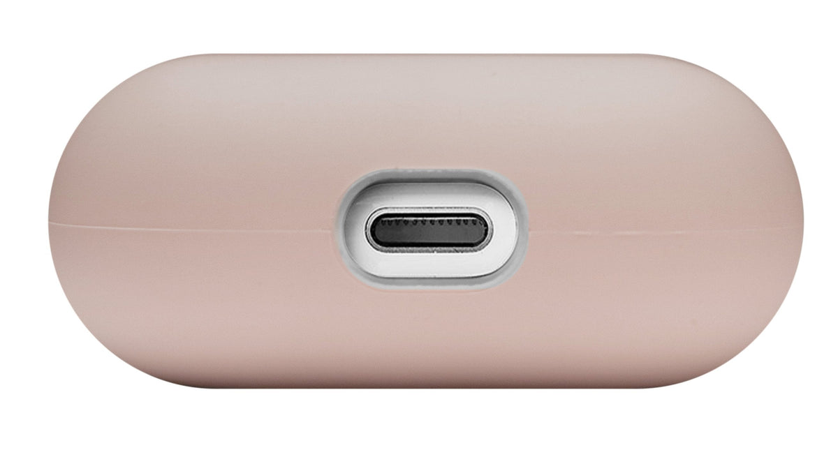 Dbramante1928 Costa Rica - Bolsa Fr Inalámbrico Kopfhrer - Recycelter Plástico, Silicona - Rosa Sandfarben - Fr Apple Airpods (3. Generation)