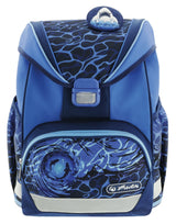 Mochila Escolar Herlitz Ultralight Azul, Estuche Estudiante Con 16 Piezas, Mocasines Ovalados, Bolsa De Deporte, 2 Aplicaciones 50046164
