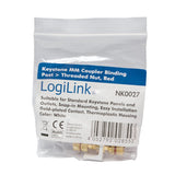 Kab Keystone Verbinder Binding Post > Threaded Nut, Red Logilink