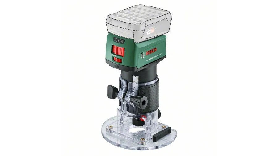 Fresadora Inalámbrica Bosch Advancedtrimrouter 18v-8 (Verde/Negro, Sin Bateria Ni Cargador, Power For All Alliance)