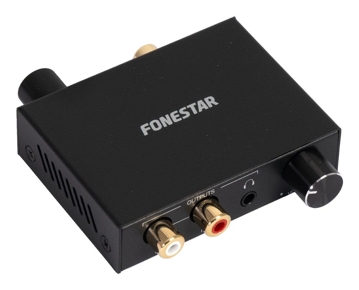 Convertidor De Audio Fonestar Fo-42dav Entrada Toslink Y Rca Salida 2x Rca 1x Jack 3.5
