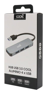 EAN 8434847053752 - COOL Accesorios 8434847053752 hub de interfaz USB 3.2 Gen 1 (3.1 Gen 1) Type-A 640 Mbit/s Gris imagen 2