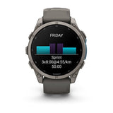 Garmin Fenix 9 Titanio Con Correa De Silicona En Gris Smartwatch 47mm