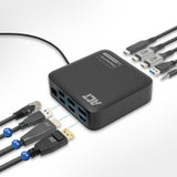 Estación De Acoplamiento Universal Usb-C 4k, Para 2 Monitores Hdmi, Displaylink, Modelo Compacto