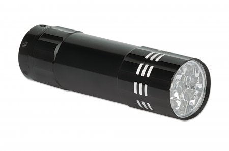 Linterna Led De Aluminio - 3 Piezas Salida Brillante De 45 Lúmenes, Nueve Led, Formato Compacto, Tres Antorchas, Negro