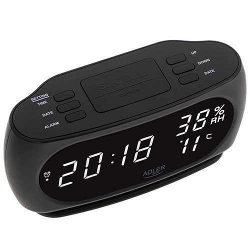 Adler Ad 1186  Reloj De Sobremesa Digital Triangular Negro