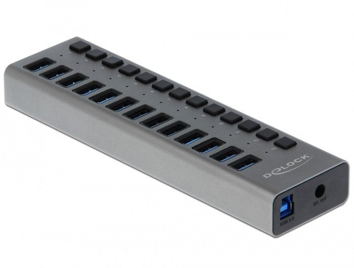 Delock Hub Superspeed Usb 3.0 Con 13 Puertos + Interruptor