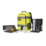 Mochila  Dicota P20471-17  De Senderismo Negro, Gris, Amarillo Tereftalato De Polietileno Reciclado (Rpet)