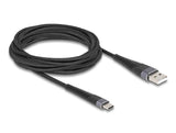 Delock 81123 Cable Usb 2.0 Usb Tipo-A Macho A Usb Type-C Macho Con Protección De Flexión Extendida 3 M