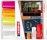 Edding 4090 Chalk - Marker - Para Vidrio, Spiegel, Tafel - Base Acuosa Tiza Líquida - 4-15 Mm (Paquete De 5)