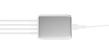 Cargador Escritorio 4xusb-C 240w Gan2 Plata Linq Hasta 240w/ 4xusb-C Pd/ 140w Máximo Por Puerto