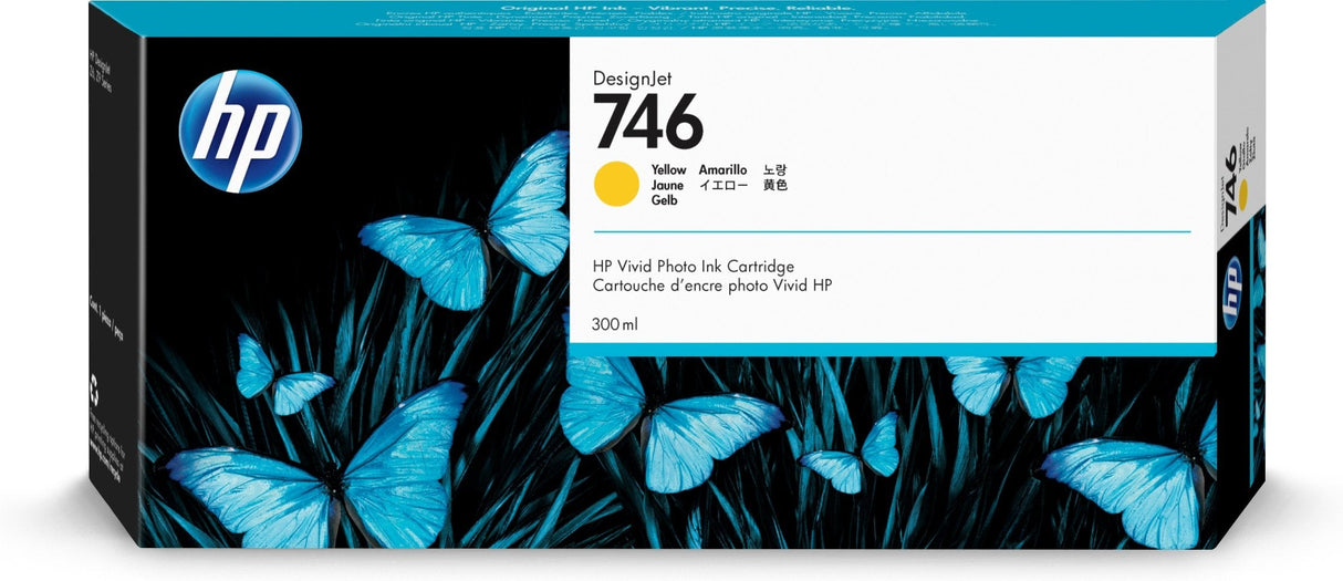 EAN 0191628213542 - HP 746 300-ml Yellow DesignJet Ink Cartridge cartucho de tinta 1 pieza(s) Original Rendimiento estándar A imagen 1