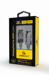 EAN 8716309118996 - Gembird CC-DP-HDMI-4K-6 adaptador de cable de vídeo 1,8 m DisplayPort HDMI tipo A (Estándar) Negro imagen 3