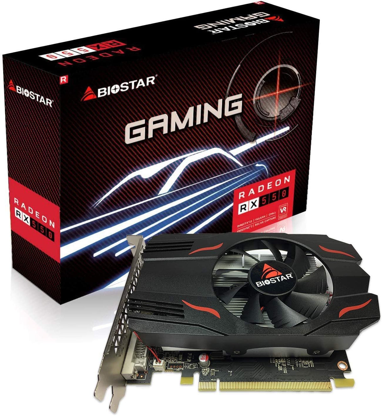 Vga Biostar Radeon Rx550 4gb Ddr5 1019mhz Pci 3.0 Dvi Hdmi Displayport