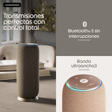 Motorola Moto Sound Flow Altavoz Para Uso Portátil Inalámbrico Bluetooth Wi-Fi Controlado Por Aplicación 30 Vatios 2 Vías Pantone Warm Taupe