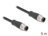 Delock 80808 Cable M12 Codificado A 8 Pin Macho A Macho Pvc 5 M