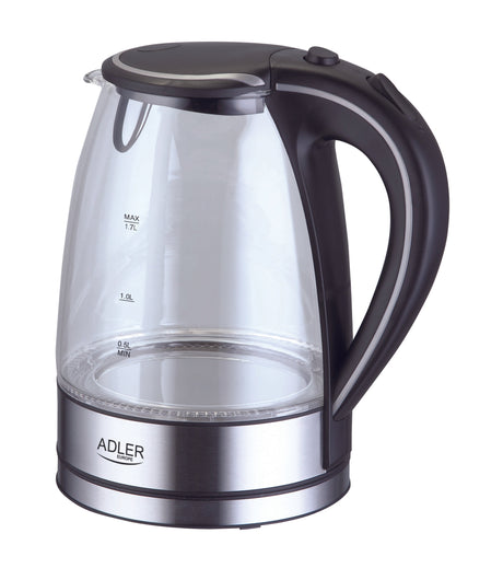 EAN 5908256832749 - Adler AD 1225 tetera eléctrica 1,7 L 2000 W Negro, Acero inoxidable, Transparente imagen 2