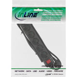 Inline Regleta 6 Tomas 6x Tipo F Con Interruptor De Alimentación Negro 1,5 M