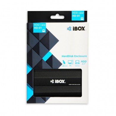 I-Box Caja Externa Usb 2.0 Para Disco Duro 2.5" (Hdd) Negro  Hd-01