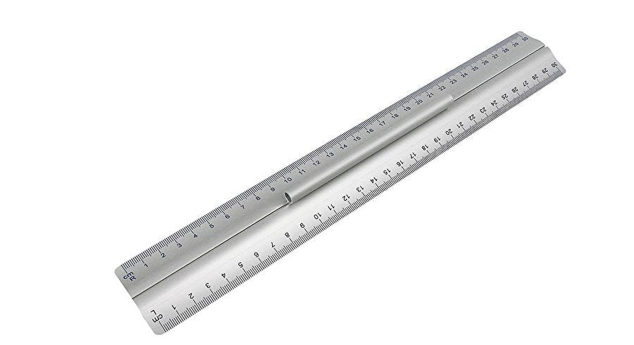 Wedo Alu-Lineal 30cm Griff Para Rechts- Und Linkshänder