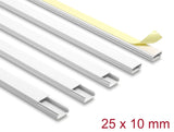 Delock Canaleta Para Cables Autoadhesivo Con Schiebedeckel 25 X 10 Mm - Longitud 1 M Pack De 5 Blanco