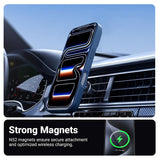Etui Hybrid Matte Magnetic Etui Magsafe Iphone 17 Pro Granatowe