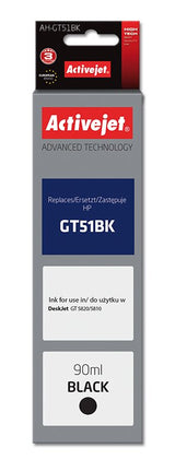 Tinta Activejet Ah-Gt51bk (Reemplazo Para Hp Gt51bk M0h57ae - Supreme - 90 Ml - Negra)