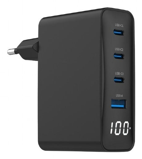 EAN 8716309133869 - Gembird TA-UC-PDQC100LCD-01-BK cargador de dispositivo móvil Portátil, Smartphone Negro Corriente alterna imagen 1