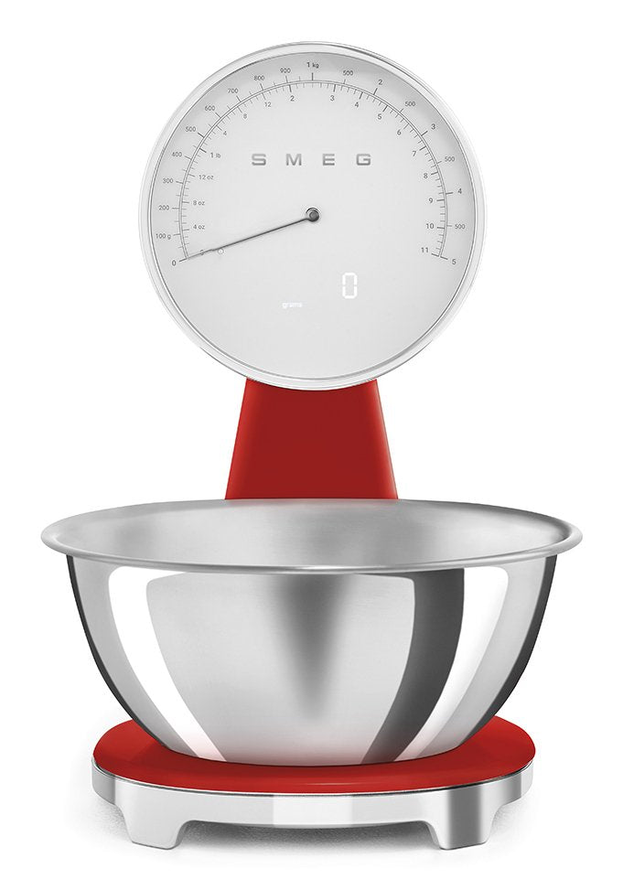 Bascula De Cocina Analógica Y Digital Smeg Rojo Ksf01rdww
