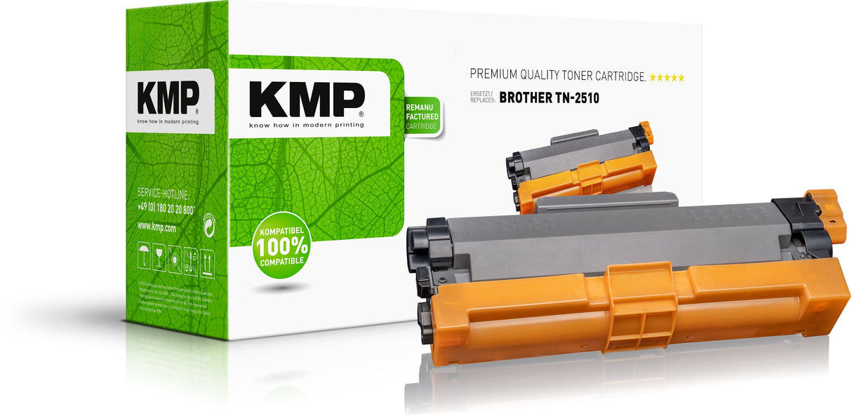 Tóner Compatible Para Brother  Kmp Negro Kompatibel Mit Tn-2510