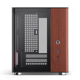 Jonsbo Tk-0 Pc Carcasa, Mini-Tower, Mini-Itx, Tempered Glass, Madera - Negro