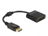 Delock Adaptador Displayport 1.2 Macho A Dvi Hembra 4k Passiv Negro