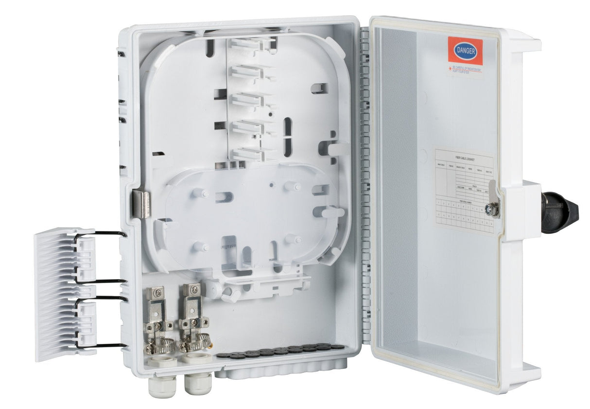 Ftth-Box-Out-1 Ftth Ip65 Anschlussbox Für 16 Fasern 16 Kupplungen U.Faserübe