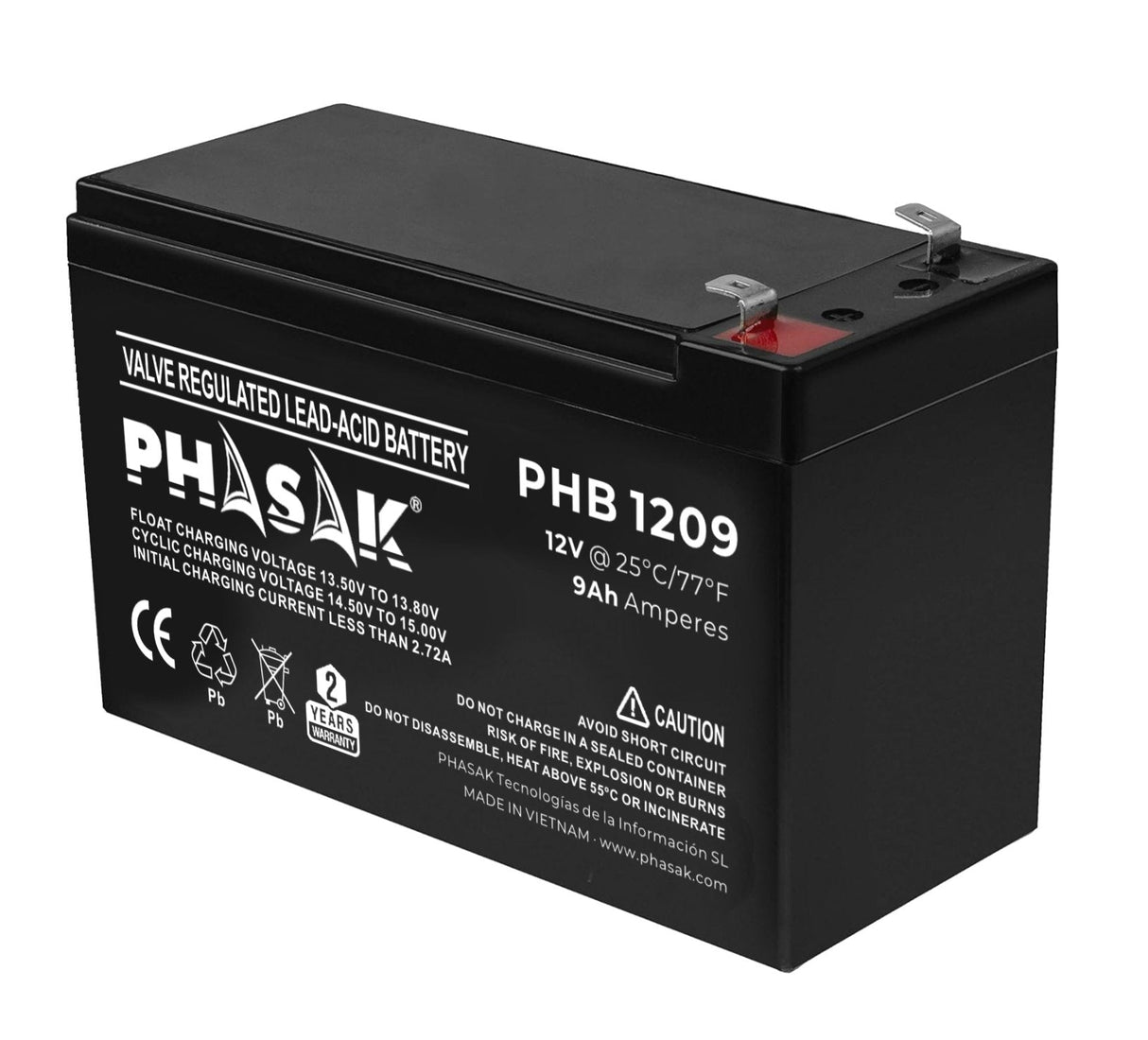 Batería Phasak Phb 1209 Compatible Con Sai Ups Phasak Según Especificaciones